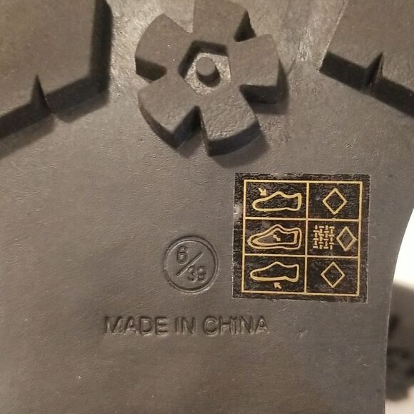 RAID Chunky Heel Goth Platform Biker Boots Size 6/39 GC - Picture 6 of 14